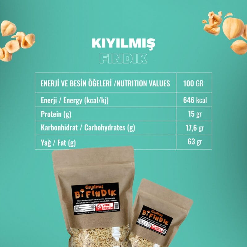 Kavrulmuş kıyılmış fındık 1 kg