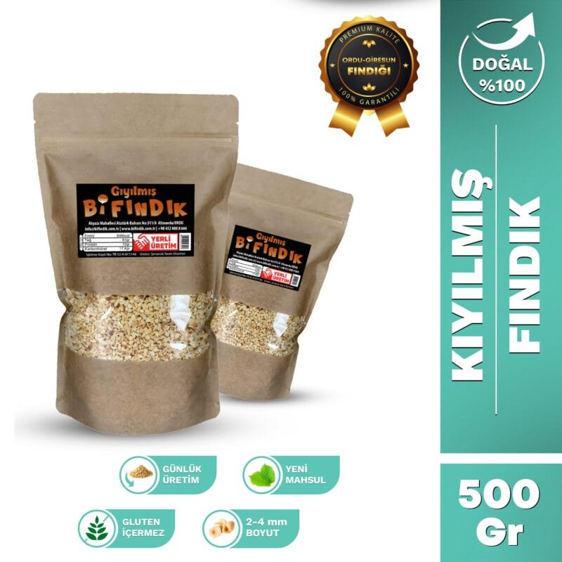 Kavrulmuş kıyılmış fındık 500 gr