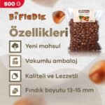 Natürel Çiğ İç Fındık 500 gr