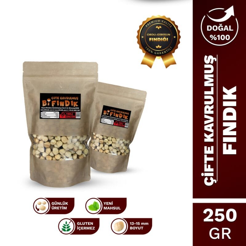 Çifte kavrulmuş iç fındık 250 gr