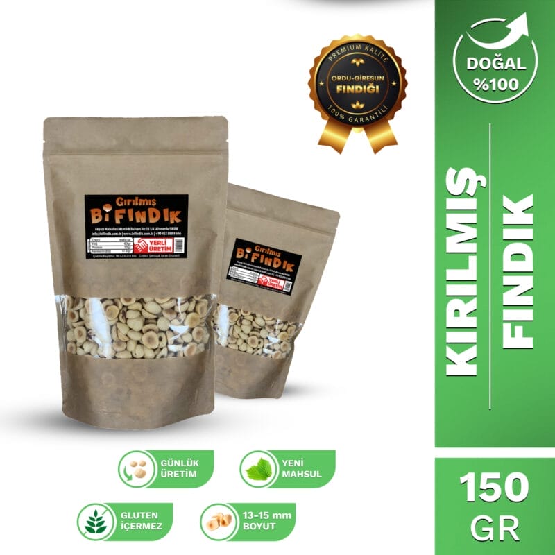 Kavrulmuş kırılmış fındık 150 gr